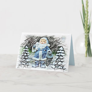 carte de voeux santa claus