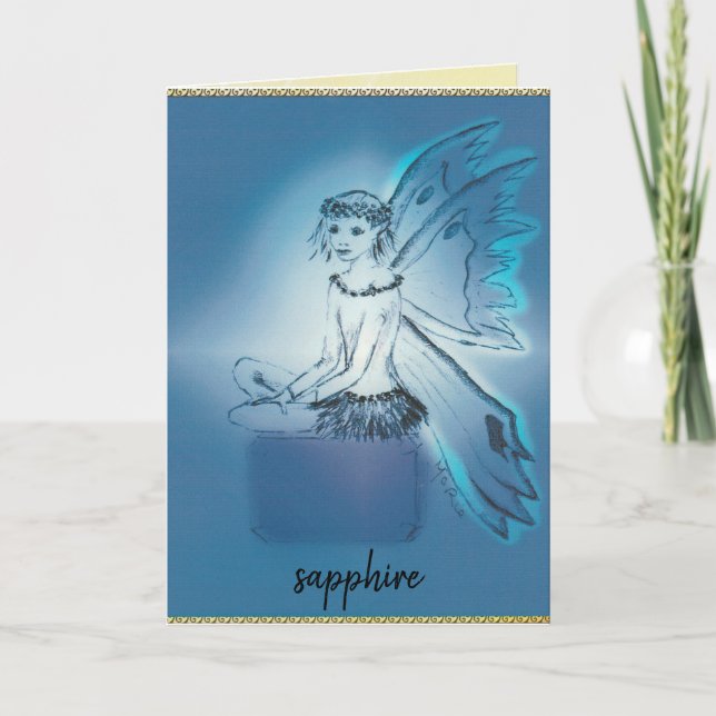 Carte de voeux Saphir/Septembre (Devant)