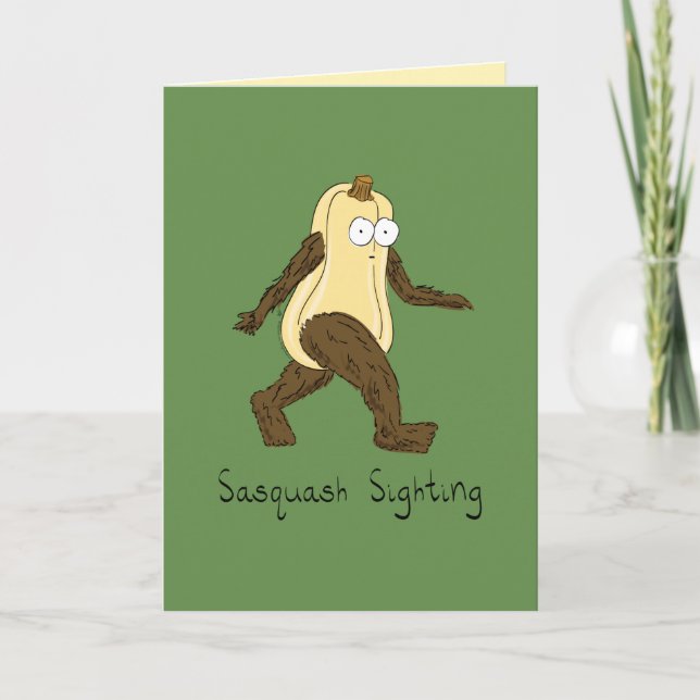 Carte de voeux Sasquatch Squash Fall Halloween (Devant)
