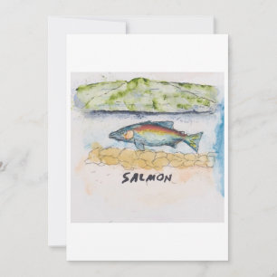Carte de vœux Saumon