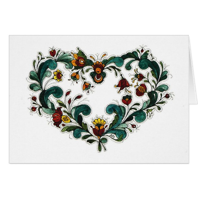 Carte de voeux - Scandinave Heart Design (Devant horizontal)