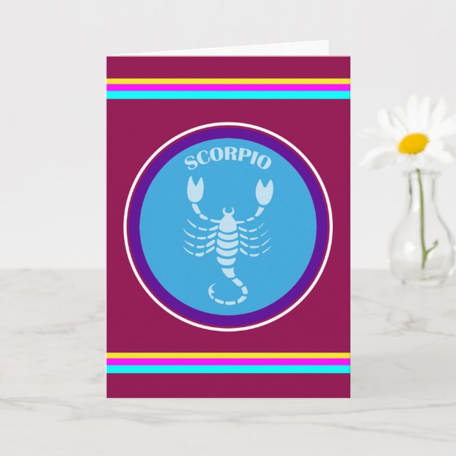 Carte de voeux Scorpio (Petite plante)