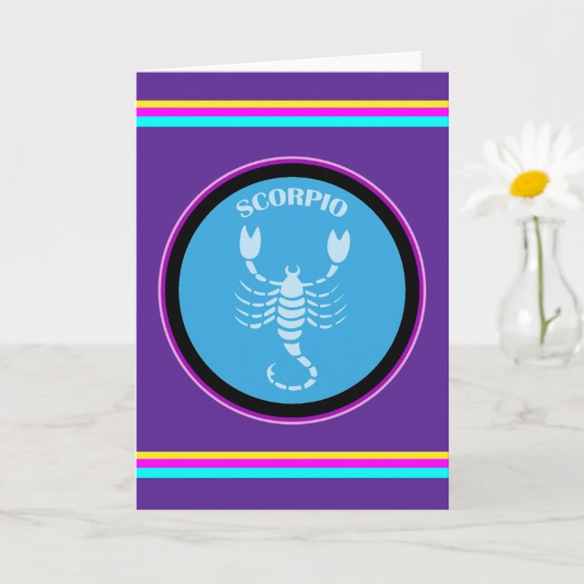 Carte de voeux Scorpio (Petite plante)