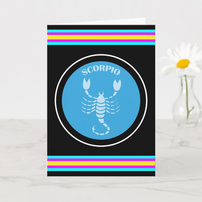 Carte de voeux Scorpio (Petite plante)