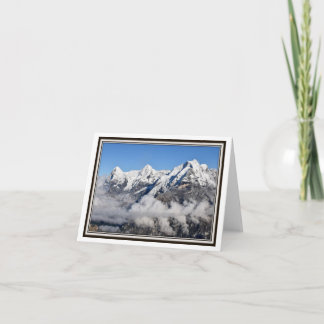 Carte de voeux se pliante - nuages en hausse dans