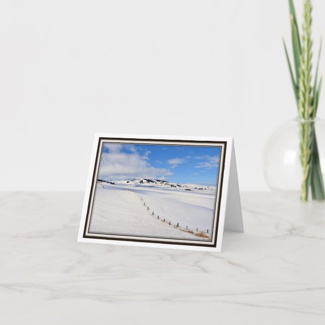 Carte de voeux se pliante - prairie de Camas, (Devant)