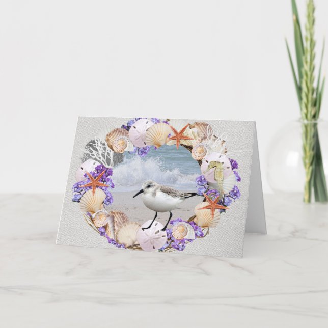 Carte de voeux Seashell Wreath (Devant)
