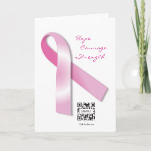 Carte de voeux Sensibilisation Modèle au cancer du