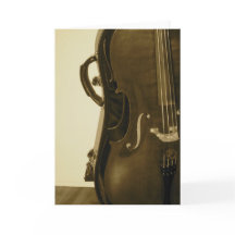 Carte de voeux Sepia Cello