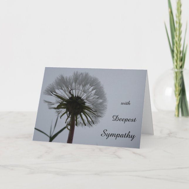 Carte de voeux Serene Dandelion Sympathie (Devant)