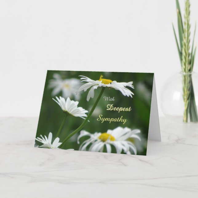 Carte de voeux Serene White Flowers Sympathy (Devant)