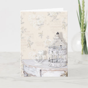 Carte de voeux - Shabby Chic Birdcage