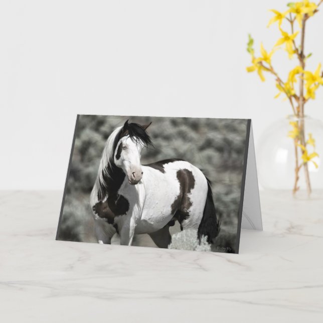 Carte de voeux Shaman pliée (Fleur jaune)