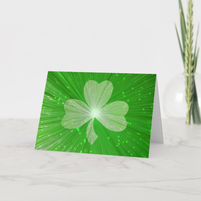 Carte de voeux shamrock "Your Text" (Devant)