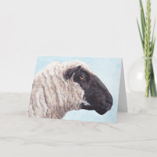 Carte de voeux Sheep II Black Face