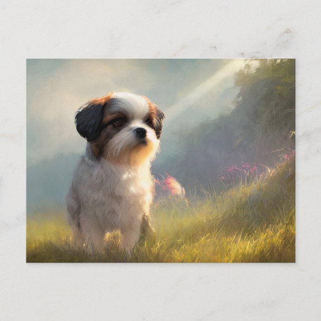 Carte de vœux Shih Tzu (Devant)