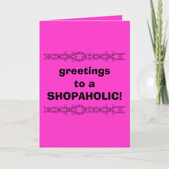 carte de voeux shopaholic (Devant)