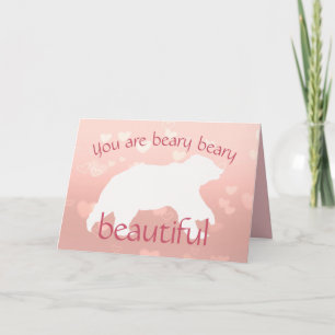 Carte de voeux Silhouette Ours Blanc