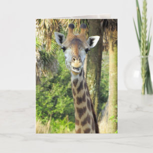 Carte de voeux Silly Giraffe