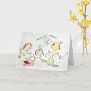 Carte de voeux - Silly Little Birdies