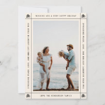 Carte de vœux simple de vacances en 5x7 avec un th