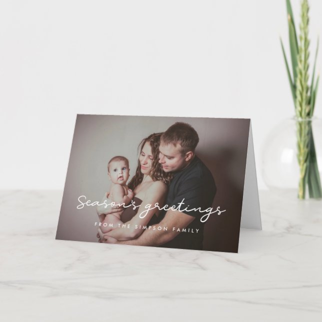 Carte de Vœux Simple Photo (Devant)