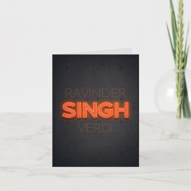 Carte de vœux Singh (Devant)