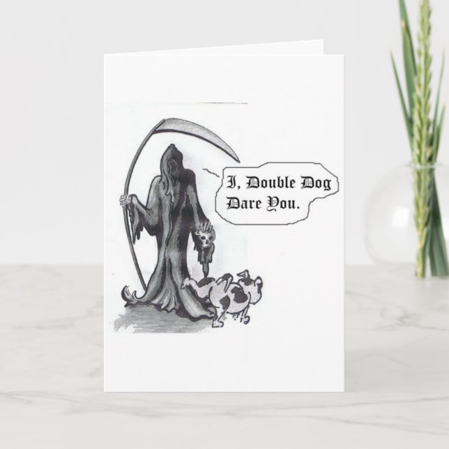 CARTE DE VOEUX SINISTRE de petit chien (Devant)