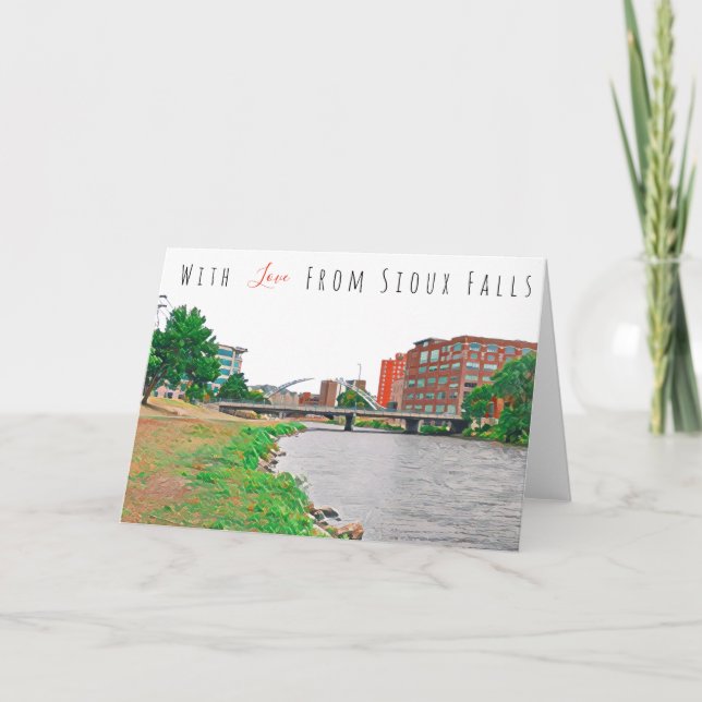 Carte de voeux Sioux Falls Skyline (Devant)
