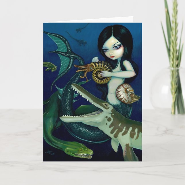 Carte de voeux "Sirène Crétacée" (Devant)