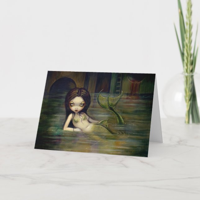 Carte de voeux "Sirène d'égout" (Devant)