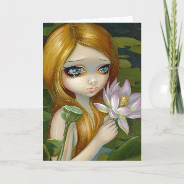 Carte de voeux "Sirène Picking Lotus Blossoms" (Devant)