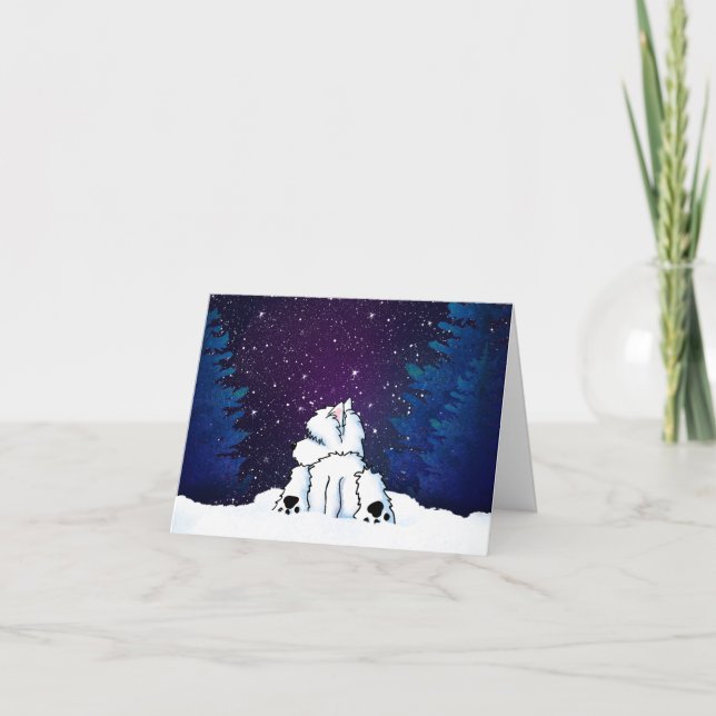 Carte de voeux Snow Sploot Westie (Devant)