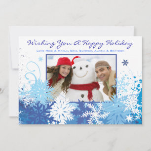 Carte de voeux SNOWFLAKE Holiday Family Photo