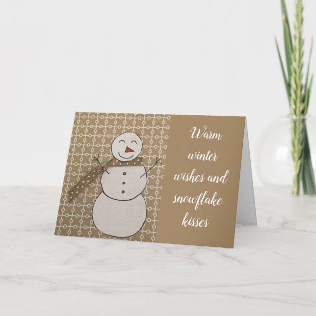 Carte de voeux Snowflake Kisses (Devant)