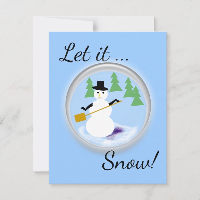 Carte de voeux - Snowman Laisser neiger (Devant)