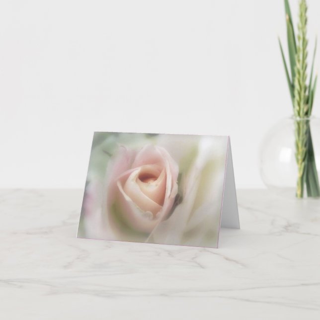 Carte de voeux Soft Rose (Devant)