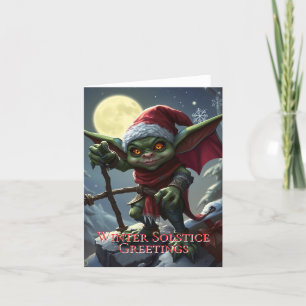 Carte de voeux Solstice d'hiver Goblin