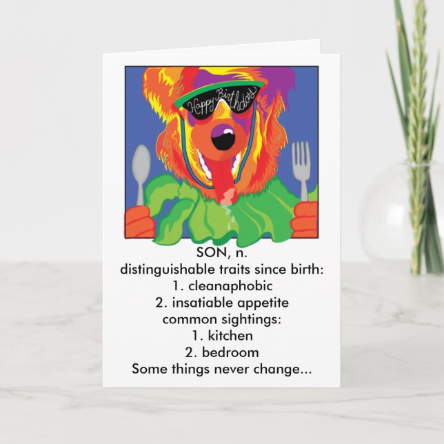 Carte de voeux Son Anniversaire (Devant)