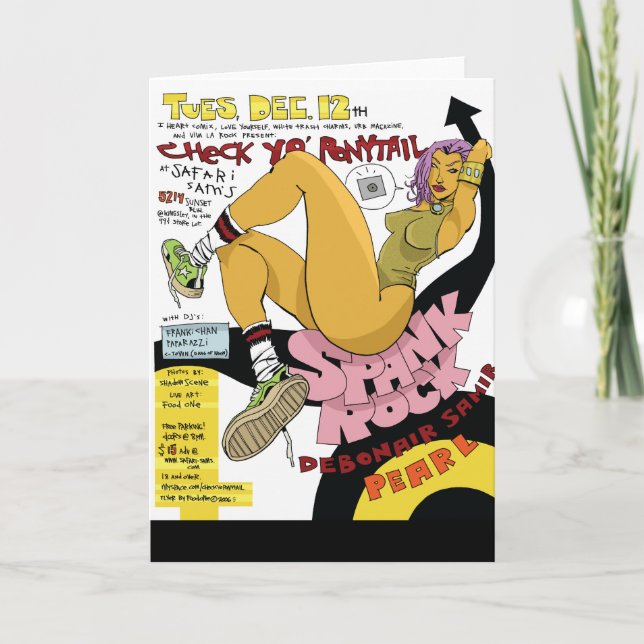 Carte de voeux Spank Rock (Devant)