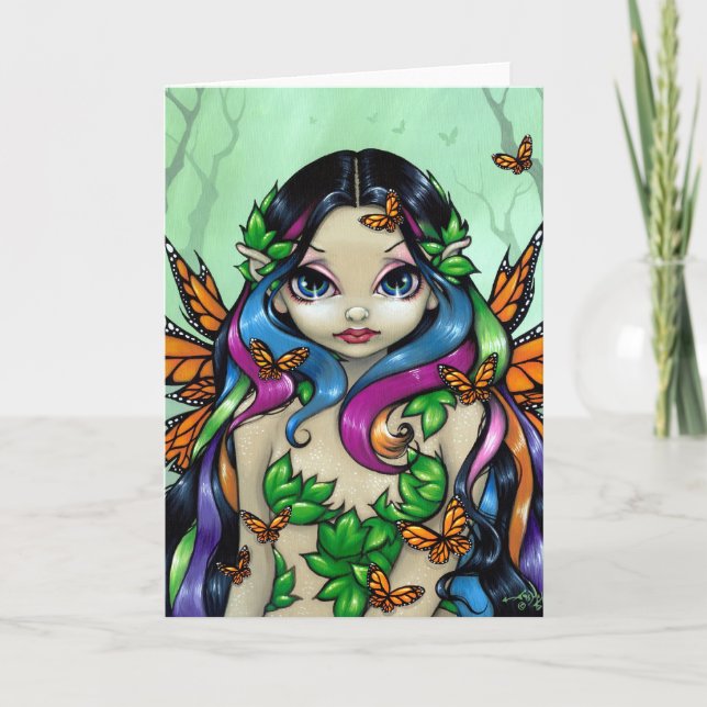 Carte de voeux "Spring Butterfly Maiden" (Devant)