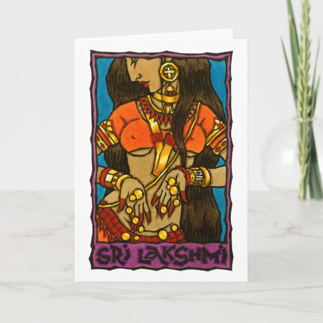 Carte de voeux Sri Lakshmi (Devant)