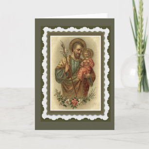 Carte de voeux St Joseph avec prière