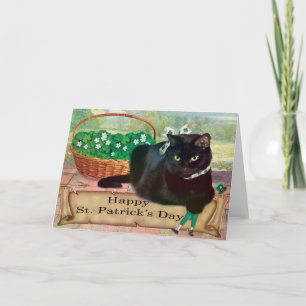 Carte de voeux St. Paddy's Day Kitty