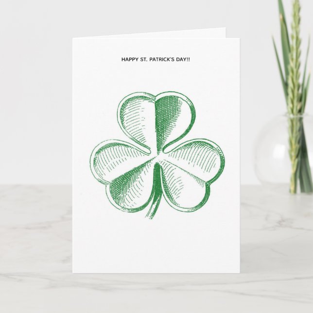 CARTE DE VOEUX ST. PATRICK (Devant)