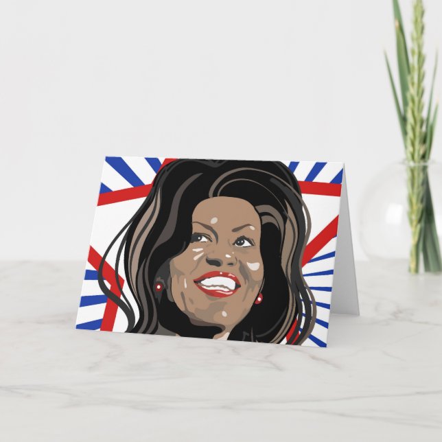 Carte de voeux Star Michelle Obama (Devant)