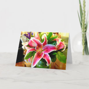 carte de voeux stargazer rose