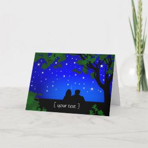 Carte de voeux Stargazers Couple Starry