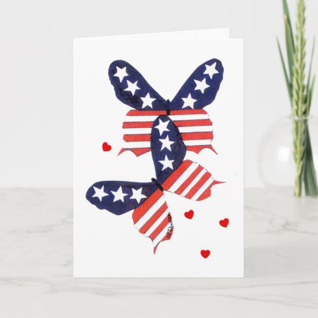 Carte de voeux Stars & Stripes (Devant)