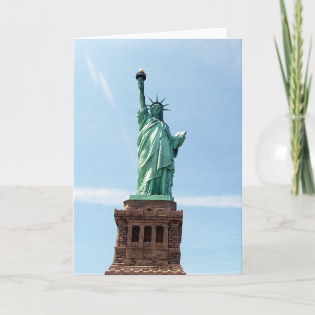 Carte de voeux Statue de la Liberté (Devant)